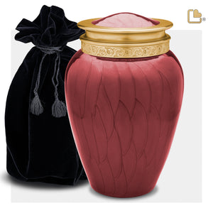 Blessing Standard Adult Urn Pearl Crimson & Brushed Gold