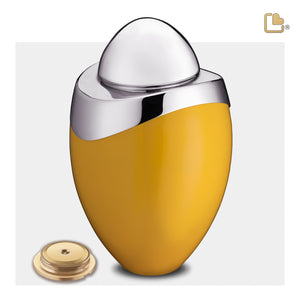 Amore Standard Adult Urn Yellow & Polished Silver