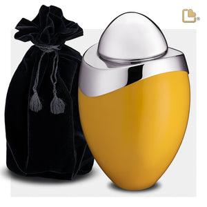 Amore Standard Adult Urn Yellow & Polished Silver