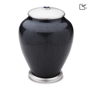 Adult Tall Simplicity Midnight Pearl Cremation Urn - COMFORT™ by LoveUrns®