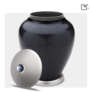 Adult Tall Simplicity Midnight Pearl Cremation Urn - COMFORT™ by LoveUrns®