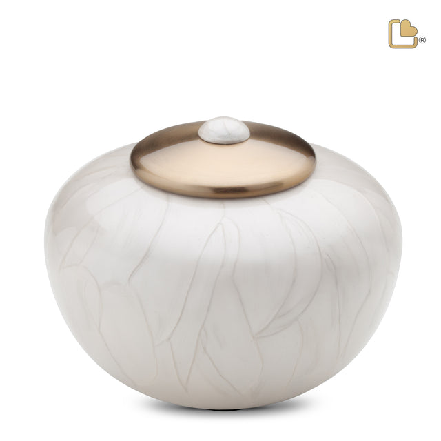 Adult Round Simplicity Pearl Cremation Urn