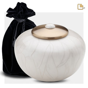 Adult Round Simplicity Pearl Cremation Urn