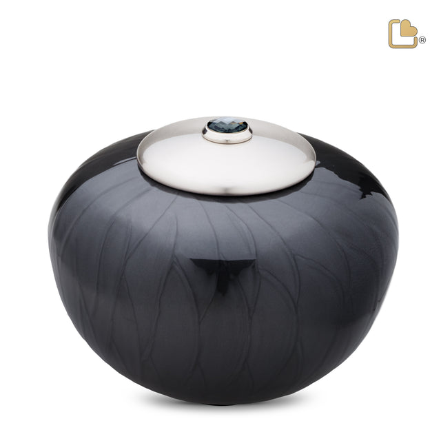 Adult Round Simplicity Midnight Pearl Cremation Urn