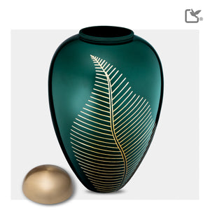 Adult Emerald Leaf Cremation Urn - COMFORT™ by LoveUrns®