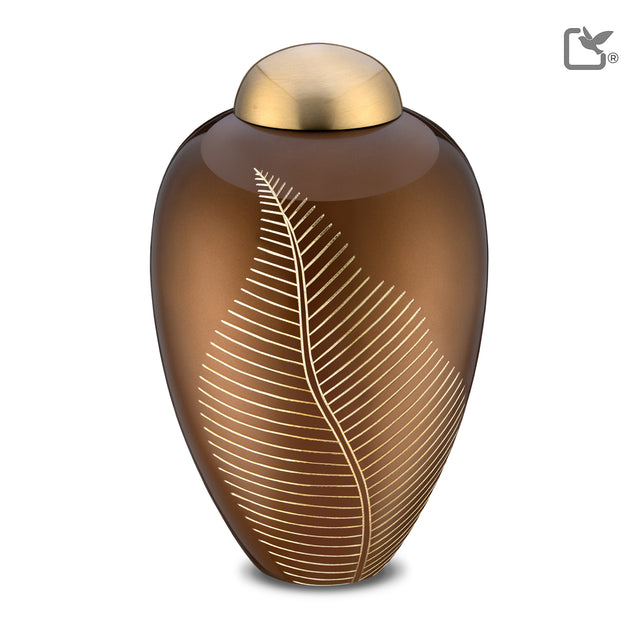 Adult Bronze Leaf Cremation Urn - COMFORT™ by LoveUrns®