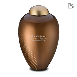 Adult Bronze Leaf Cremation Urn - COMFORT™ by LoveUrns®