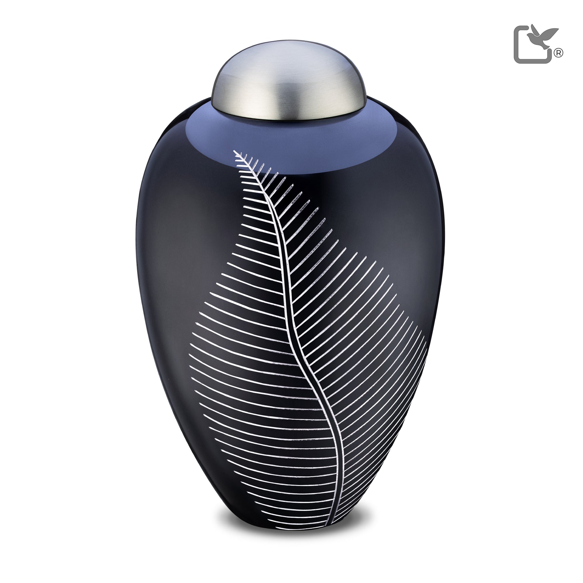 Adult Midnight Leaf Cremation Urn - COMFORT™ by LoveUrns®