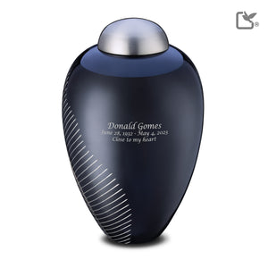 Adult Midnight Leaf Cremation Urn