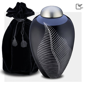 Adult Midnight Leaf Cremation Urn