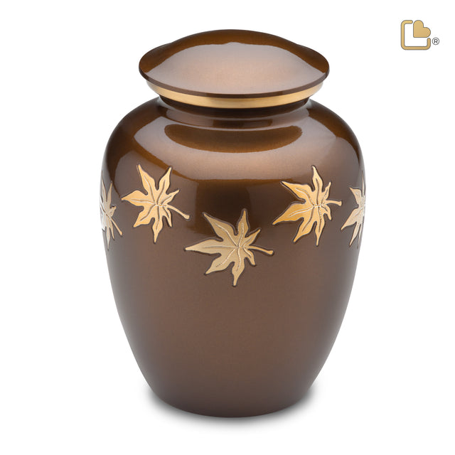 Adult Autumn Leaves Cremation Urn