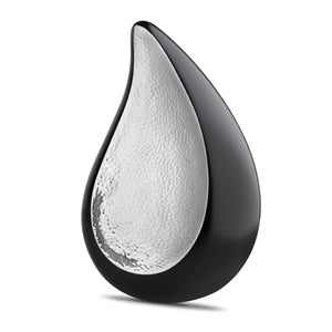 Adult TearDrop Hammered Silver Cremation Urn