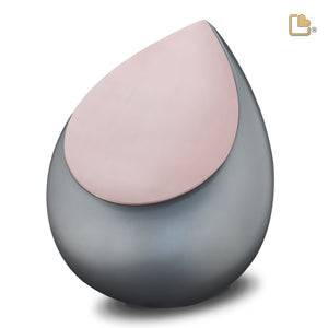 Drop Standard Adult Urn French Grey & Brushed Rose Gold