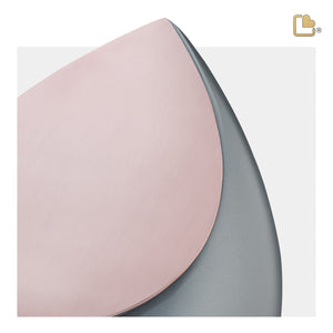 Drop Standard Adult Urn French Grey & Brushed Rose Gold