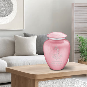 Adult Embrace Pearl Pink Anchor Cremation Urn