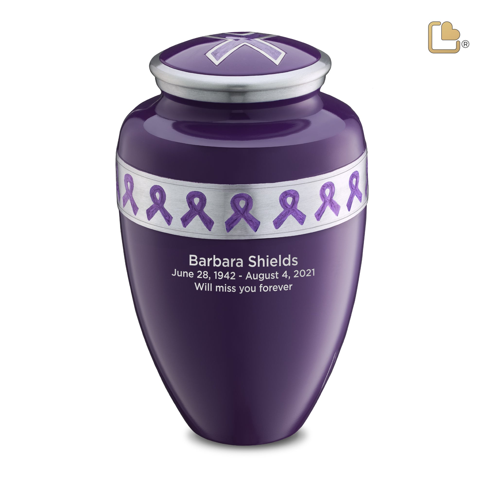 Adult Awareness Purple Cremation Urn