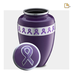 Adult Awareness Purple Cremation Urn