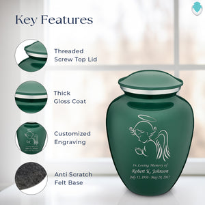 Adult Embrace Green Angel Cremation Urn