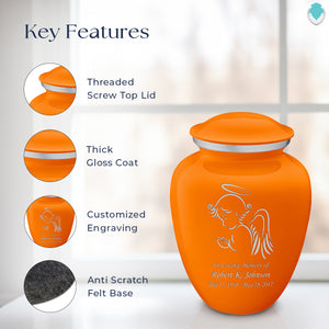 Adult Embrace Burnt Orange Angel Cremation Urn