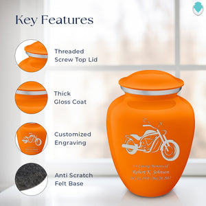 Adult Embrace Burnt Orange Motorcycle Cremation Urn