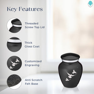 Keepsake Embrace Charcoal Doves Cremation Urn