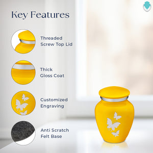 Keepsake Embrace Yellow Butterflies Cremation Urn