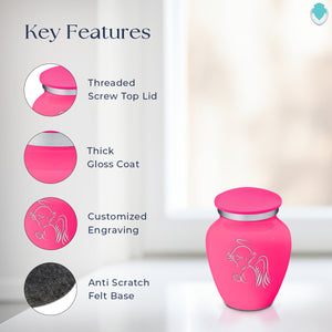 Keepsake Embrace Bright Pink Angel Cremation Urn