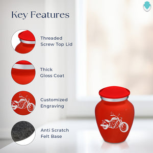 Keepsake Embrace Bright Red Motorcycle Cremation Urn