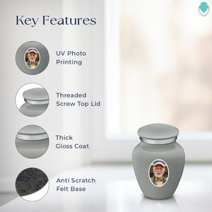 Keepsake Embrace Slate Grey Portrait Cremation Urn