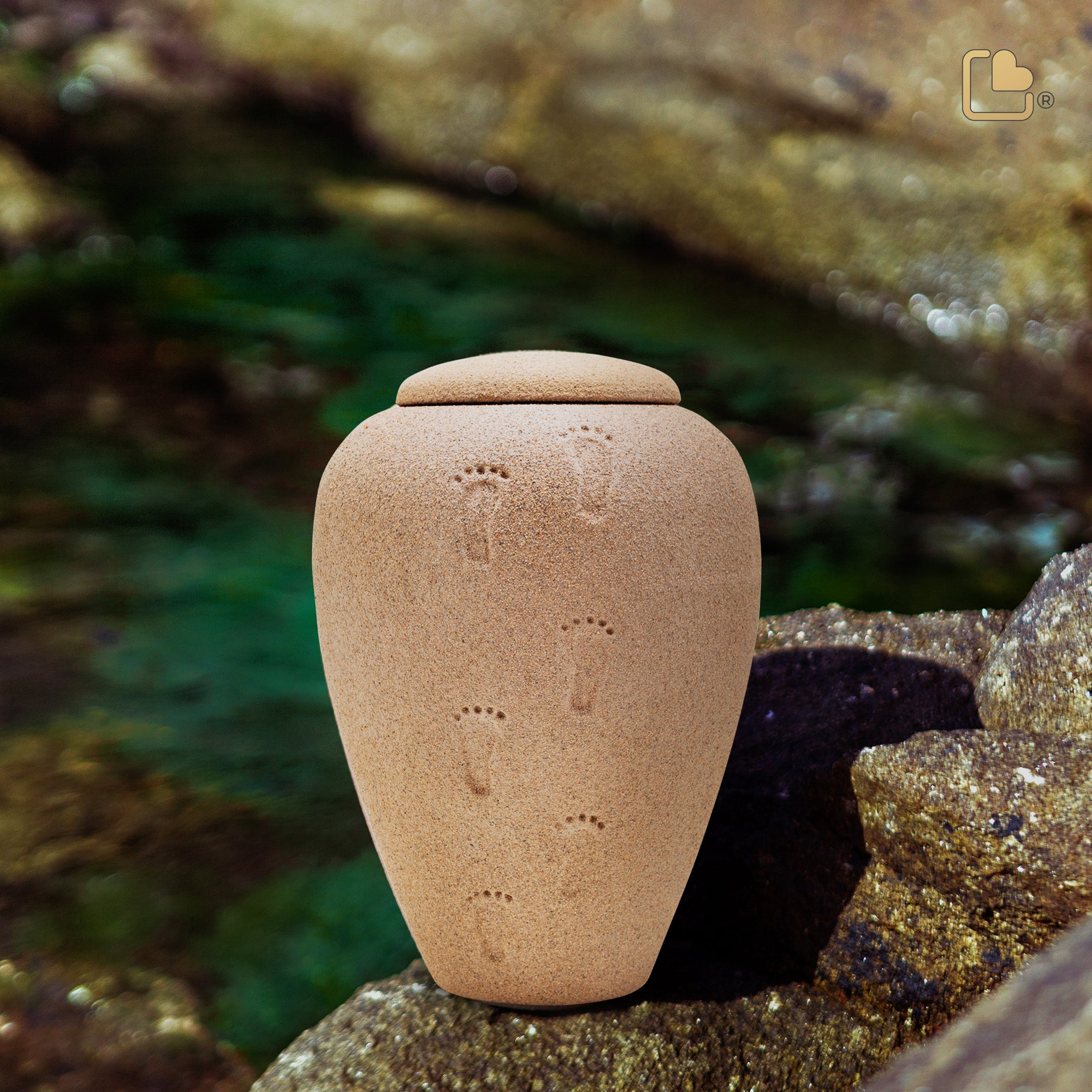 ShiftingSand Footprints  Standard Adult Urn Eco Sand