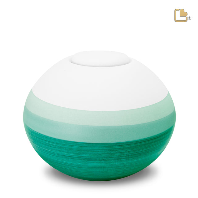 Mint Round Adult Urn Eco Pigment