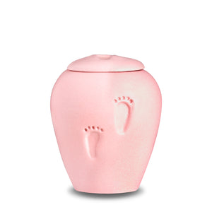 PetalPink Baby Footprints Child Urn Eco Pigment