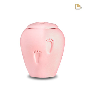 PetalPink Baby Footprints Child Urn Eco Pigment