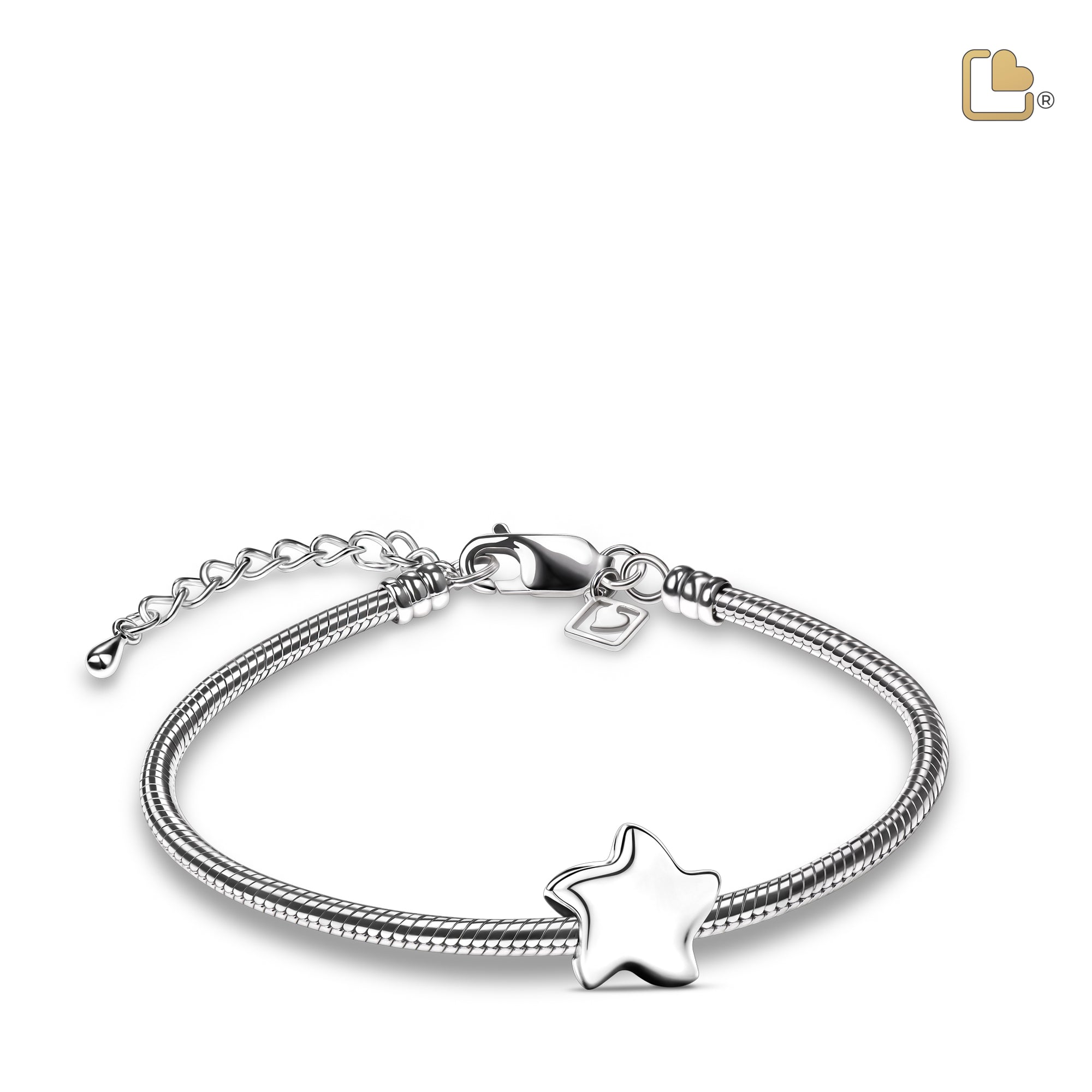 Angelic Starª Polished Sterling Silver Cremation Bracelet Bead