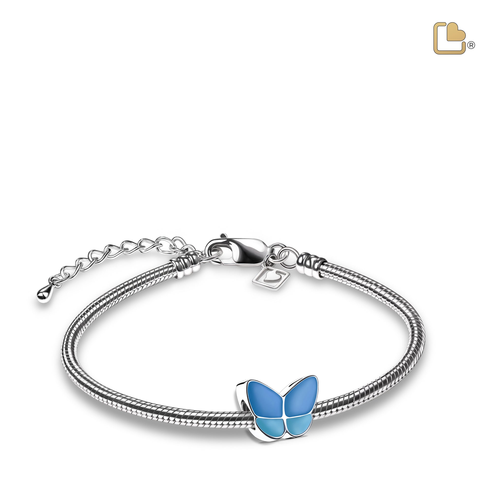 Wings of Hope Blue Cremation Bracelet Bead