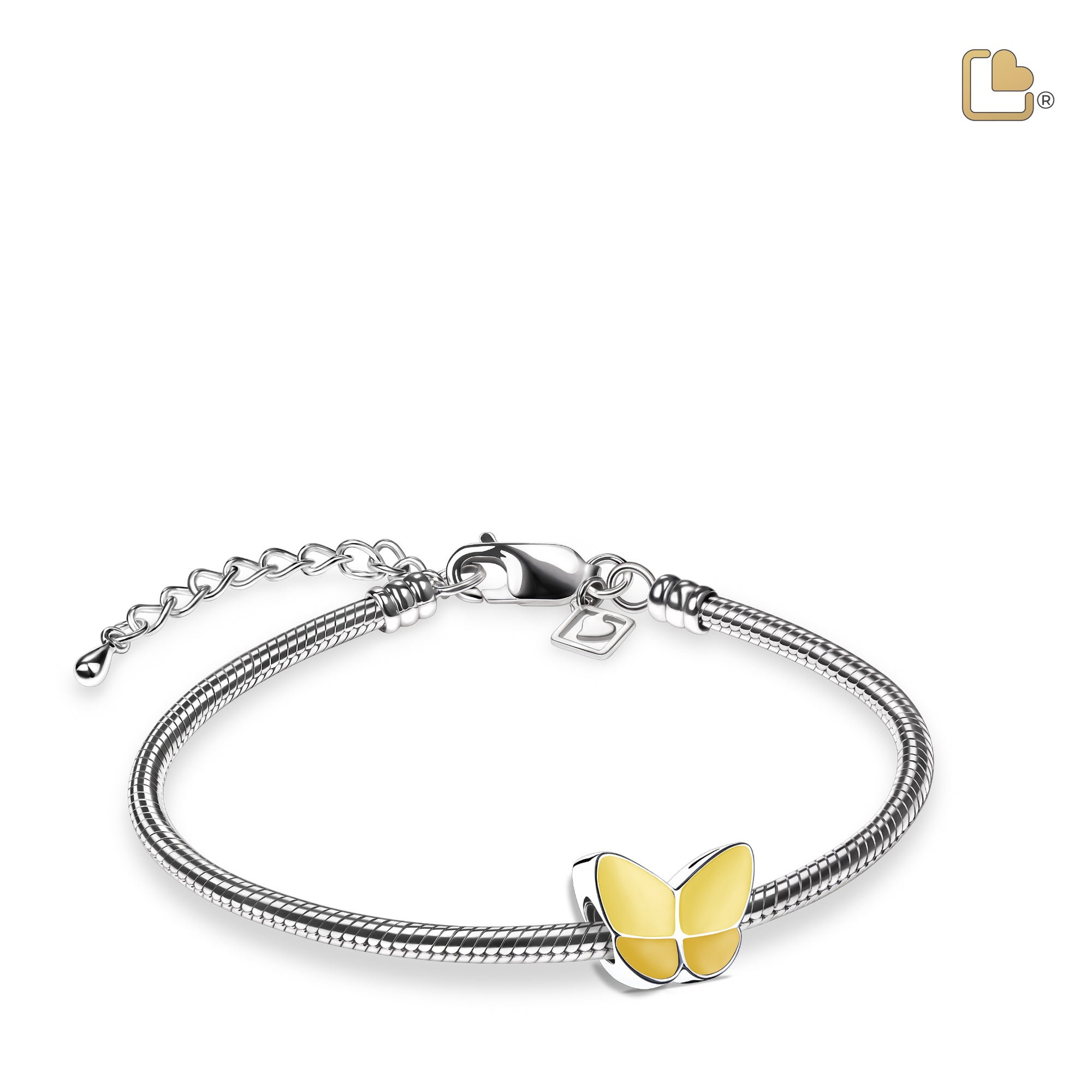 Wings of Hope Pearl Yellow Cremation Bracelet Bead