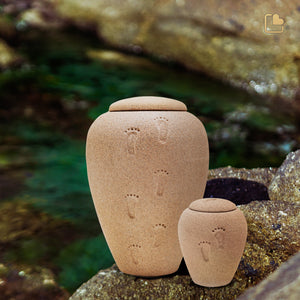 ShiftingSand Footprints Keepsake Urn Eco Sand