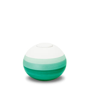 Mint Round Keepsake Urn Eco Pigment