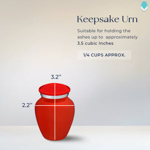 Keepsake Embrace Bright Red Doves Cremation Urn