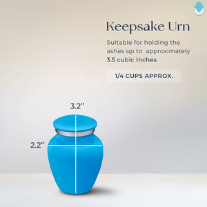 Keepsake Embrace Racing Blue Portrait Cremation Urn