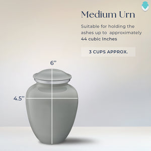 Medium Embrace Slate Grey Portrait Cremation Urn