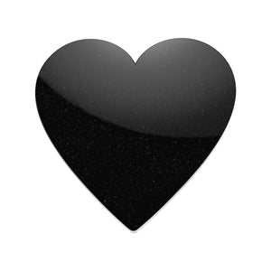 Custom Engraved Black Granite Plaque - Heart