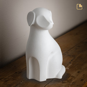 Dog Pet Urn White