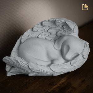 Angelic Dog Pet Urn Silver Grey