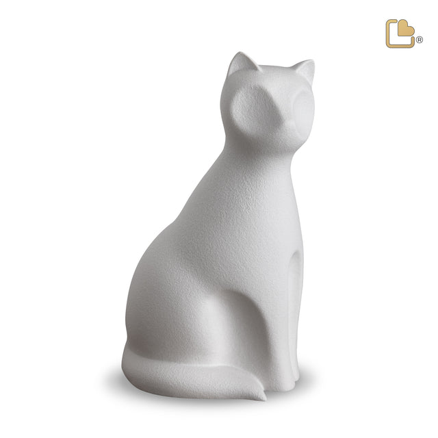 Cat Pet Urn White