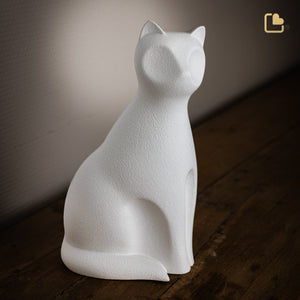 Cat Pet Urn White