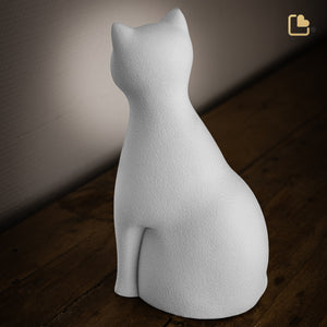 Cat Pet Urn White