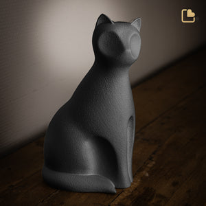 Cat Pet Urn Black