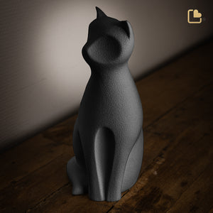 Cat Pet Urn Black