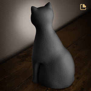 Cat Pet Urn Black